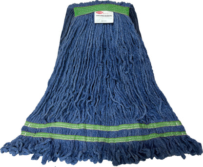 Antimicrobial Wet Mop | Blue Premium Looped-End | Medium Narrow