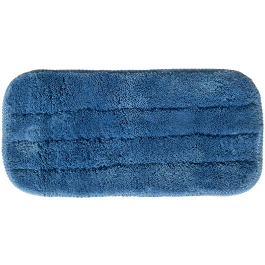 10" - Blue Cut-Pile Microfiber Hook and Loop Mop Pad